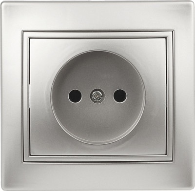 Розетка INTRO Plano 1-201-03 / Б0053863 (алюминий)