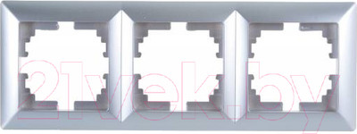 Рамка для выключателей и розеток INTRO Solo 4-503-03 / Б0043419 (алюминий)