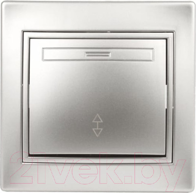 Выключатель INTRO Plano 1-103-03 / Б0053746 (алюминий)