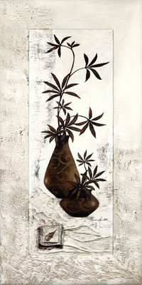 Картина Декарт Цветочная абстракция в темных тонах 2 8Л0808 (в раме)