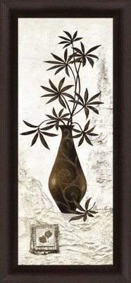 Картина Декарт Цветы венге в темной вазе 1 8Л1308 (в раме)