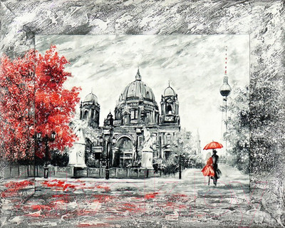 Картина Декарт Венеция осенью 8Л2176 (в раме)