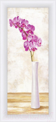 Картина Декарт Орхидеи в белой вазе 8Л0959 (в раме)