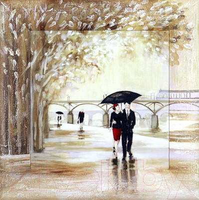 Картина Декарт Прогулка под дождем 8Л1748 (в раме)