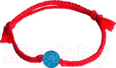 Браслет Wolves Красная нить с агатом Африканский матовый 6566 (голубой)