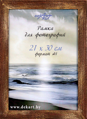 Рамка Декарт Фактурная 21x30 8А0008 (золото/коричневый)