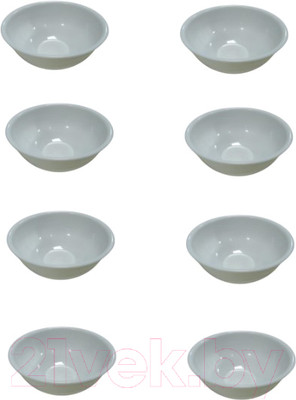 Набор мисок No Brand М1000 (8шт, белый)