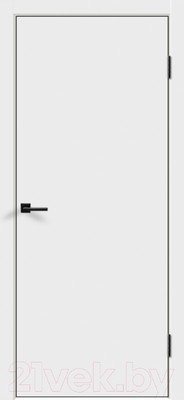 Дверь межкомнатная Velldoris Эмаль Flat 70x200 без врезки (черный/белый)