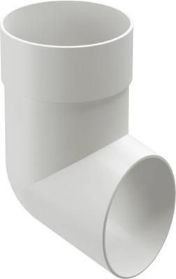 Колено трубы водосточной Docke Dacha / PVAM-1107 (80мм, белый)