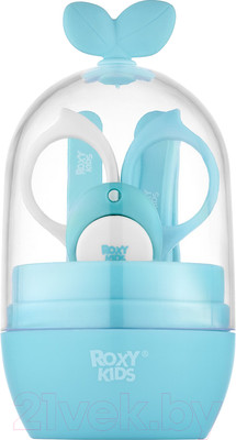 Маникюрный набор детский Roxy-Kids Листик / RPS-003-B (голубой/белый)