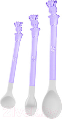 Набор столовых ложек для кормления Roxy-Kids Bunny Cook / RFD-020-SP (фиалка)