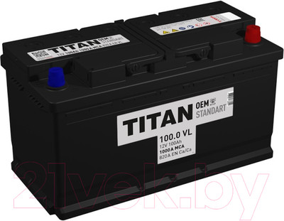 Автомобильный аккумулятор TITAN Standart L5 820A R+ (100 А/ч)