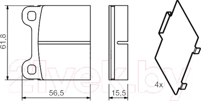 Тормозные колодки Bosch 0986466302