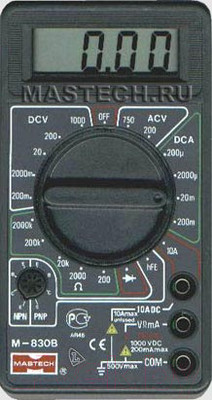 Мультиметр цифровой Mastech M830B (57598)