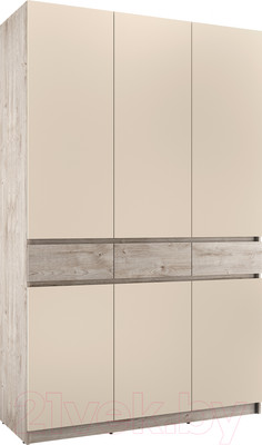 Шкаф Eligard Locarno 3 (дуб монтерей/персидский жемчуг)