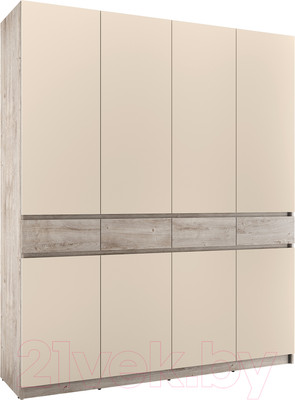 Шкаф Eligard Locarno 4  (дуб монтерей/персидский жемчуг)