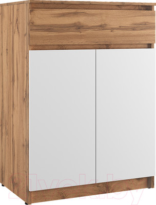 Тумба Eligard Locarno 2 (дуб натуральный/белый)