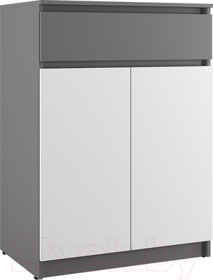 Тумба Eligard Locarno 2 (дымчатый алмаз/белый)