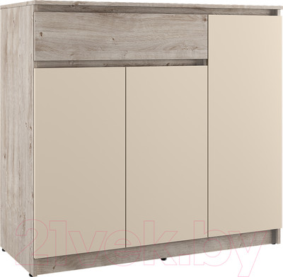 Тумба Eligard Locarno 3  (дуб монтерей/персидский жемчуг)