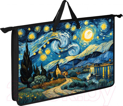 Папка-портфель АртФормат Лунная ночь / AF13-091-03 (синий)