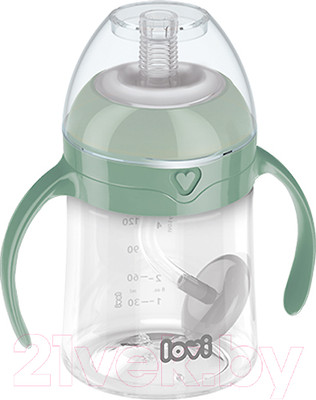 Поильник Lovi С утяжелителем трубочки / 35/364 (150мл, зеленый)