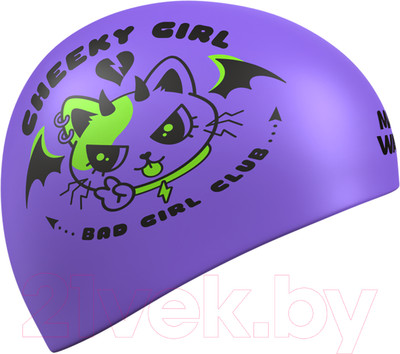 Шапочка для плавания Mad Wave Reverse Cuties reversible (фиолетовый)
