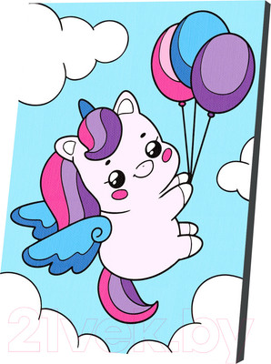 Картина по номерам Школа талантов Единорожка с шариками / 10488133