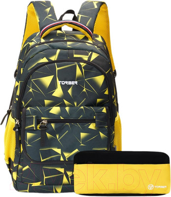 Школьный рюкзак Torber Class X / T2743-YEL-P (черный/желтый)