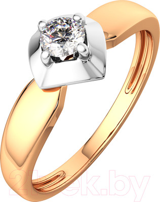 Кольцо помолвочное из комбинированного золота ZORKA 2D00238.14K.B.ZZ (р.18, с бриллиантом)