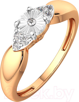 Кольцо из комбинированного золота ZORKA 2D00177.14K.B.ZZ (р.17.5, с бриллиантом)
