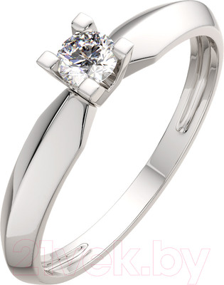 Кольцо помолвочное из белого золота ZORKA 2D00222.14K.W (р.16, с бриллиантом)