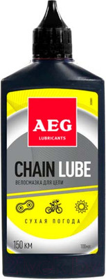 Смазка для велосипедной цепи AEG Powertools Велосмазка Сухая погода / 33180 (100мл)