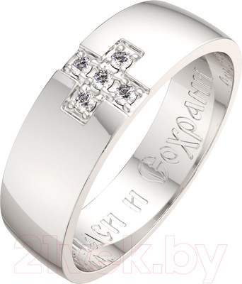 Кольцо венчальное из серебра ZORKA 0210213.REL (р.16, с фианитами)