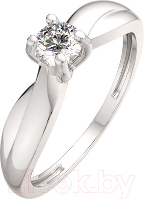 Кольцо помолвочное из серебра ZORKA 0210281 (р.17.5, с фианитом)
