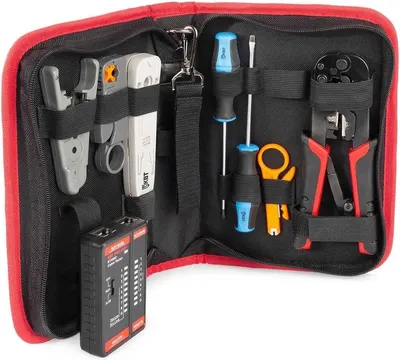 Набор обжимного инструмента КВТ Профи LAN-8 / 90348