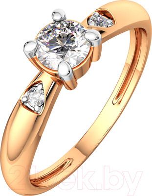 Кольцо из розового золота ZORKA 2101205.14K.R.ZZ (р.17, с фианитами)