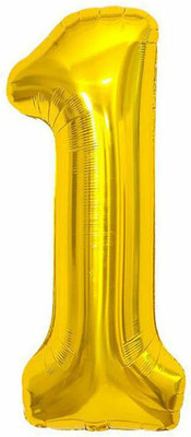Воздушный шар Meshu Цифра 1 / MS_51215 (золотой)