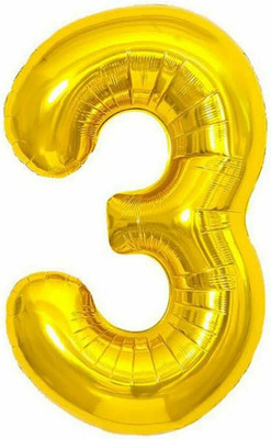 Воздушный шар Meshu Цифра 3 / MS_51217 (золотой)
