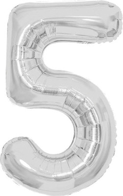 Воздушный шар Meshu Цифра 5 / MS_51229 (серебряный)