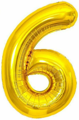 Воздушный шар Meshu Цифра 6 / MS_51220 (золотой)