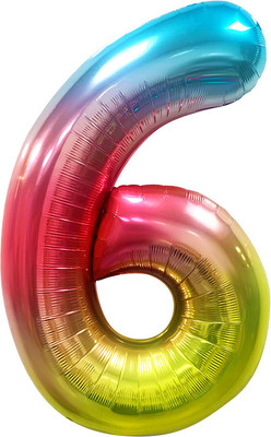 Воздушный шар Meshu Цифра 6 / MS_51240 (розовый)