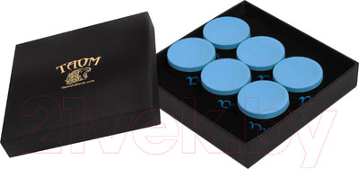 Мел для бильярда Taom Pyro Chalk (6шт, синий)