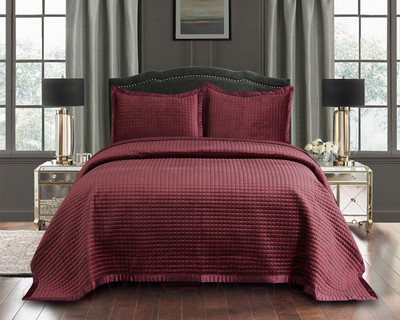 Набор текстиля для спальни Sofi de Marko Лоретта 240х260 / Пок-ЛР-ПР-240х260 (пепел роза)