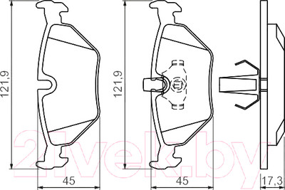 Тормозные колодки Bosch 0986494009