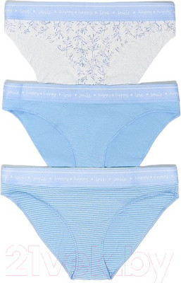 Комплект женских трусов Mark Formelle 412298-3 (р.106, полоска на голубом)