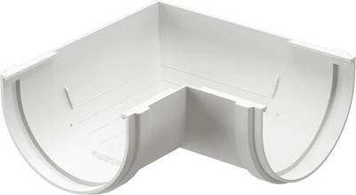 Угол желоба Docke Dacha 120мм 90 градусов / PVAJ-1107 (белый)