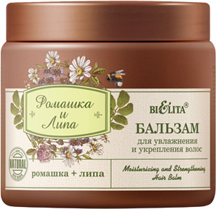 Бальзам для волос Belita Ромашка и липа для увлажнения и укрепления волос (470мл)