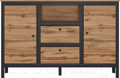 Тумба Black Red White Loft KOM2D2S/150 (дуб вотан/черный)