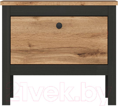 Тумба в прихожую Black Red White Loft KOM1K/55 (дуб вотан/черный)