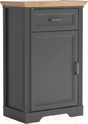 Тумба в прихожую Black Red White Jasmin KOM1D1S (графит/дуб артизан)